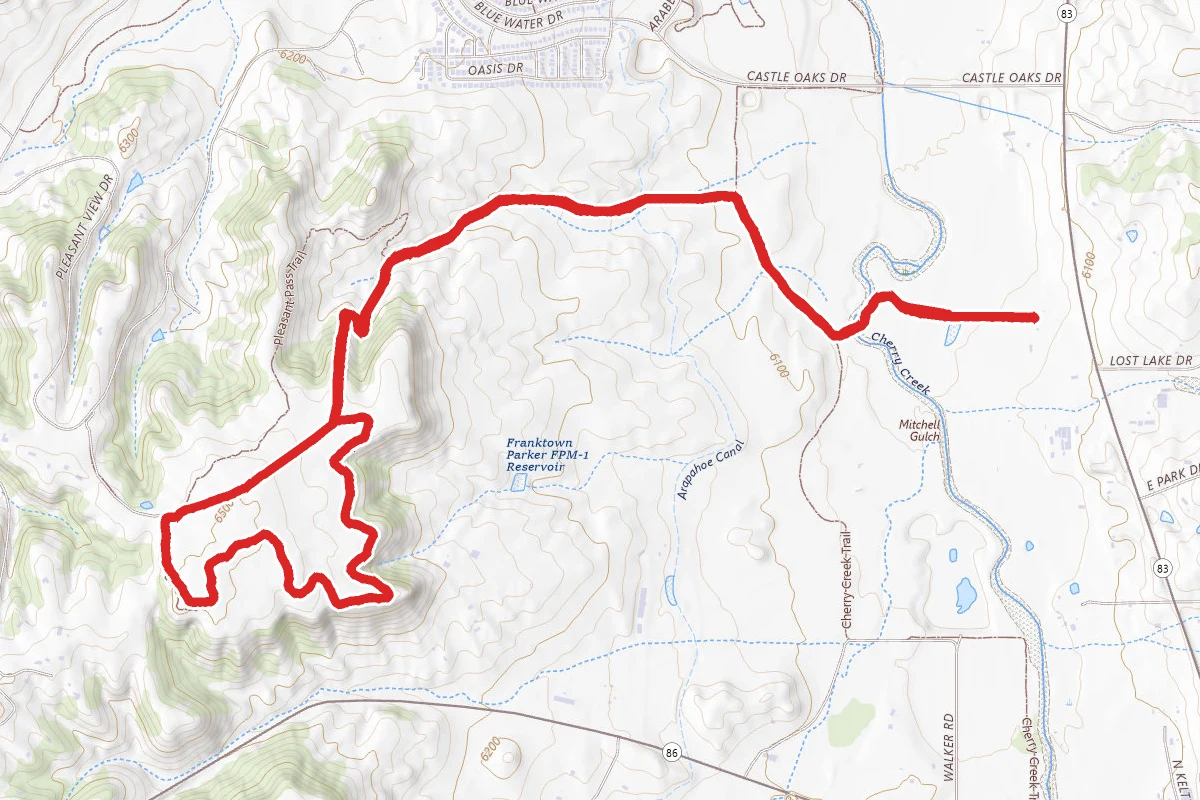 Hidden Mesa Trail via Cherry Creek Trail Loop
