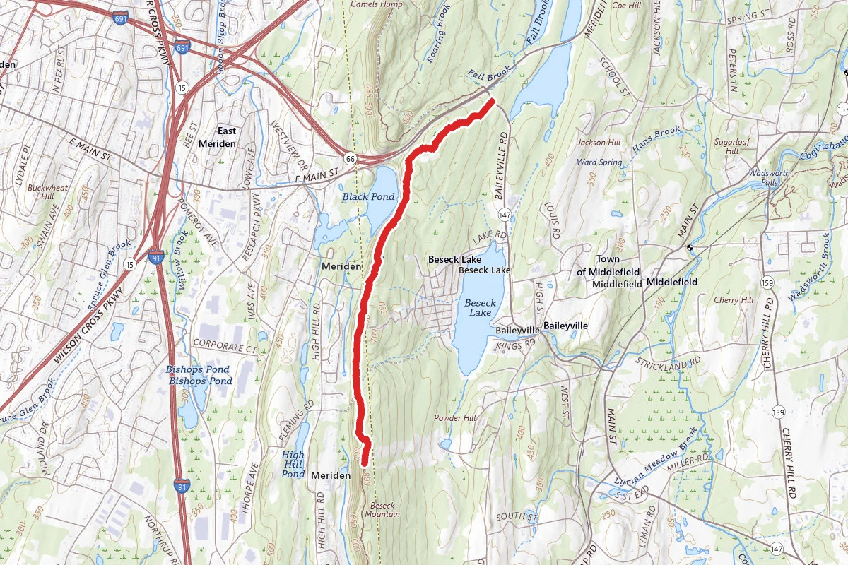 Beseck Mountain and Powder Hill via Mattabesett Trail