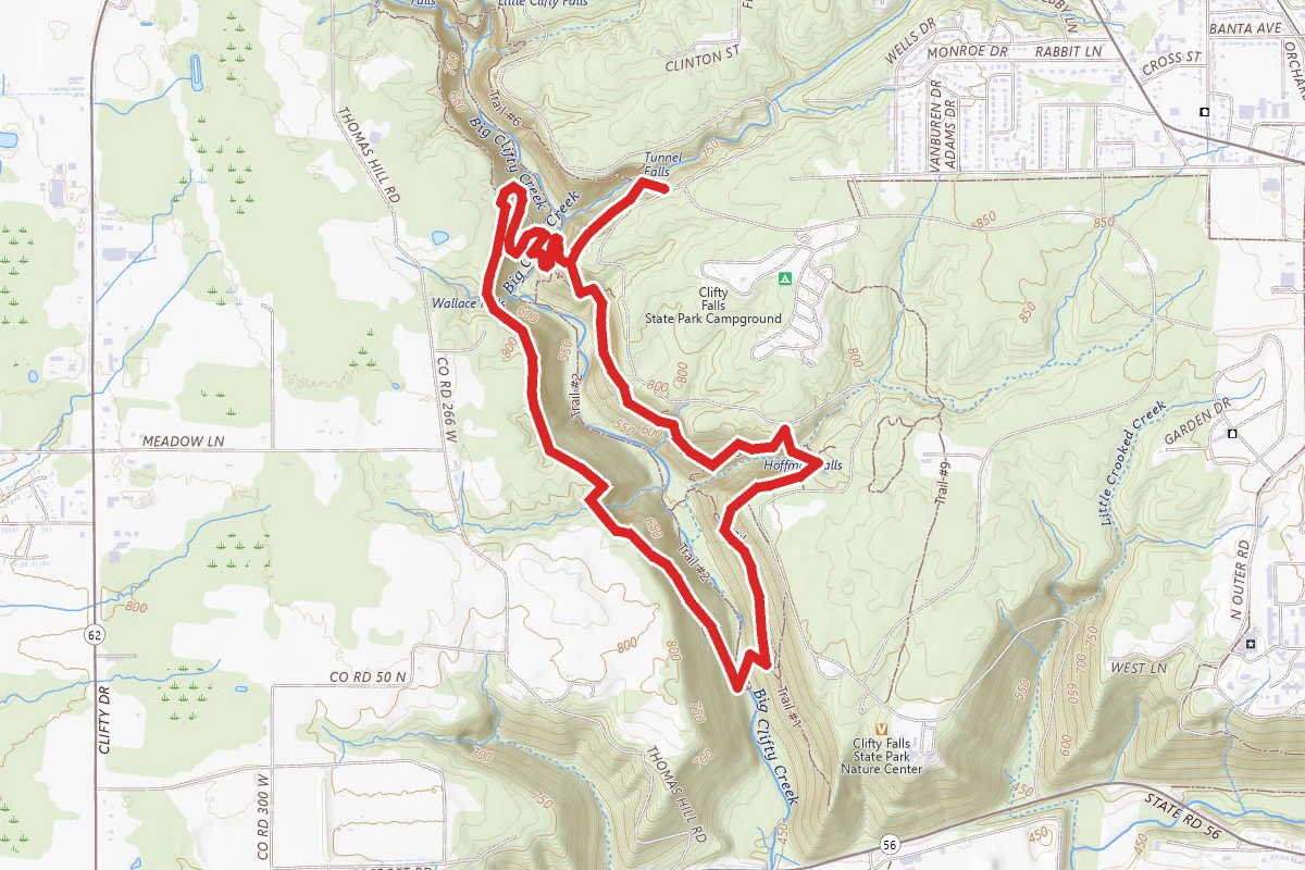 Clifty Falls #5, #4, #3, and #8 Loop