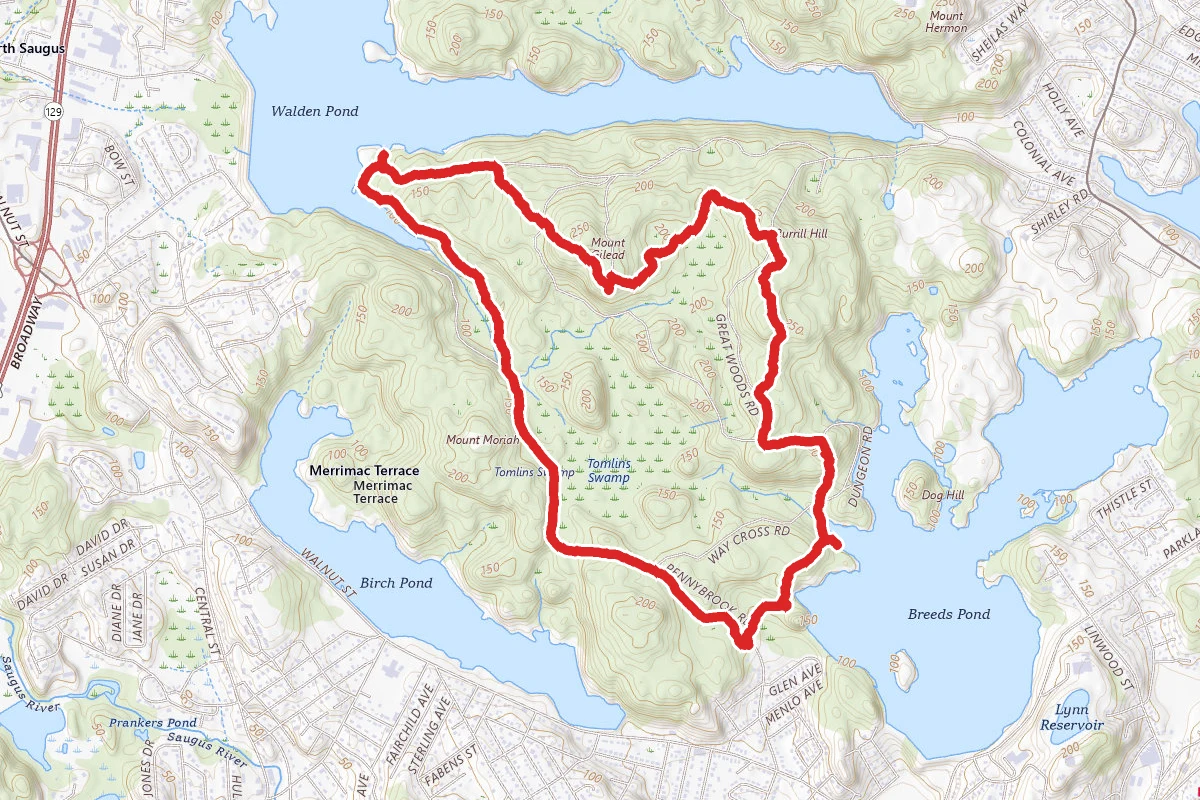 Pennybrook Road to Steel Tower, Stone Tower, Dungeon Rock Loop
