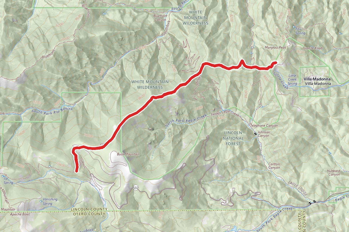 Crest Trail to Ski Apache
