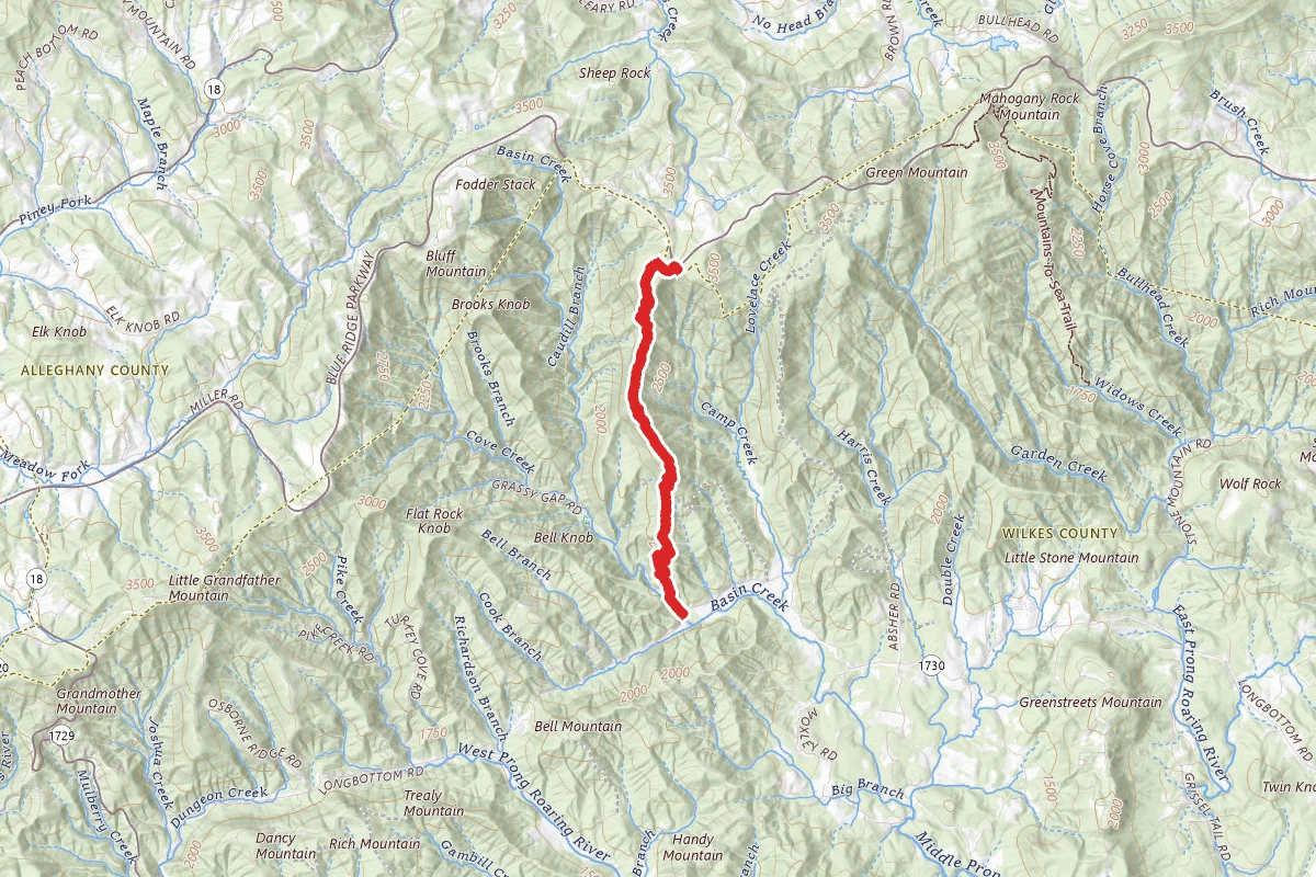 Cedar Ridge Trail to Brinegar Cabin
