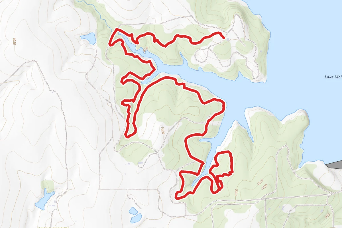 Lake McMurtry West Side Trails (Blue)
