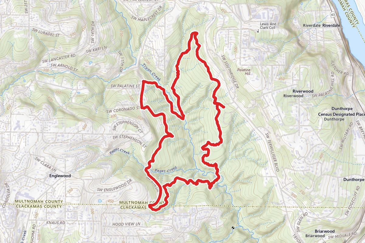 North Horse, Lewis and Clark, Englewood Horse, and Cedar Trail Loop