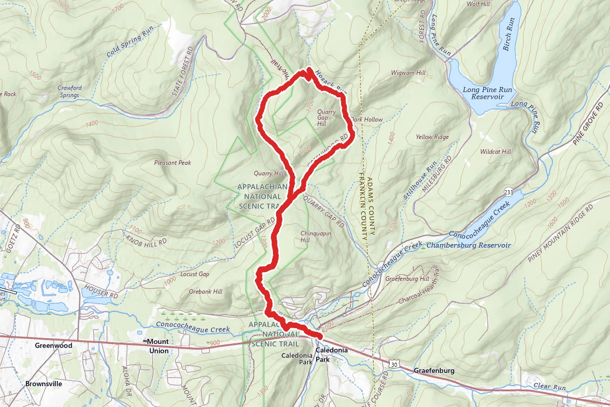 Appalachian Trail, Hosack Run and Locust Gap Loop