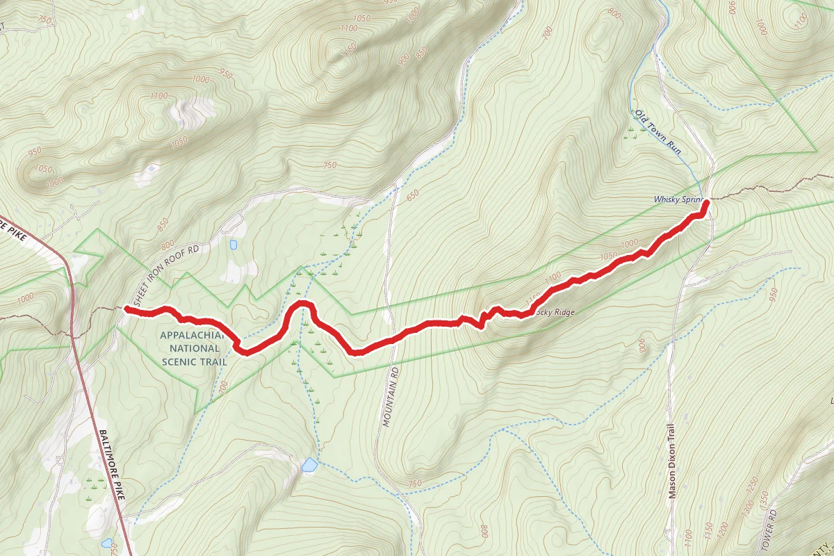 Rocky Ridge and Whiskey Spring via Appalachian Trail
