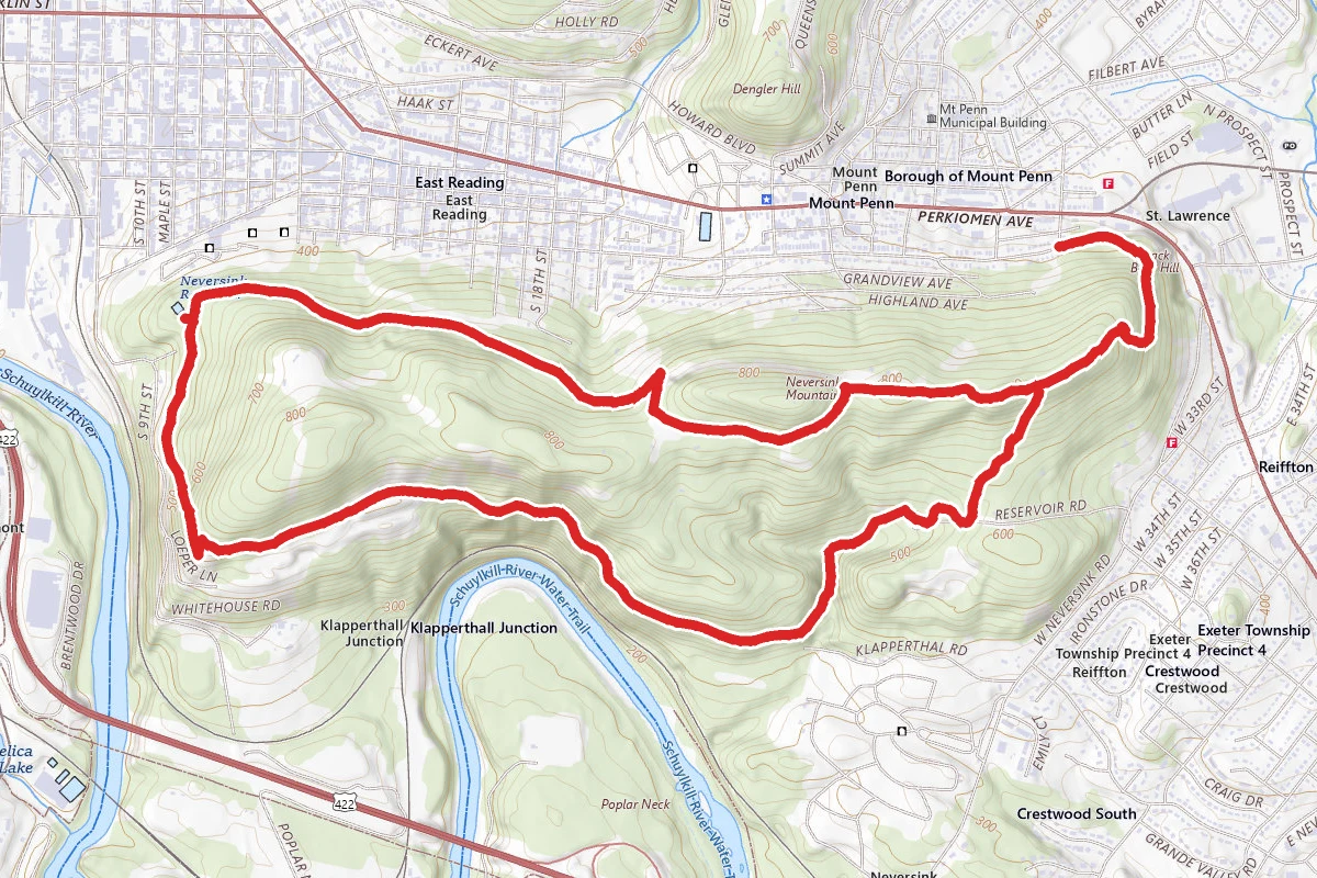 Neversink Loop via East Ridge Trail