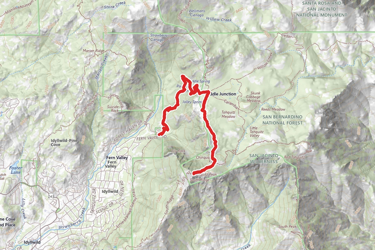 Tahquitz Peak via Devils Slide Trail
