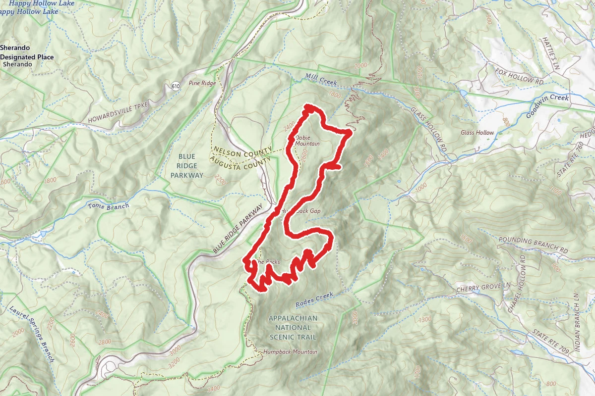 Humpback Rocks and Dobbie Mountain