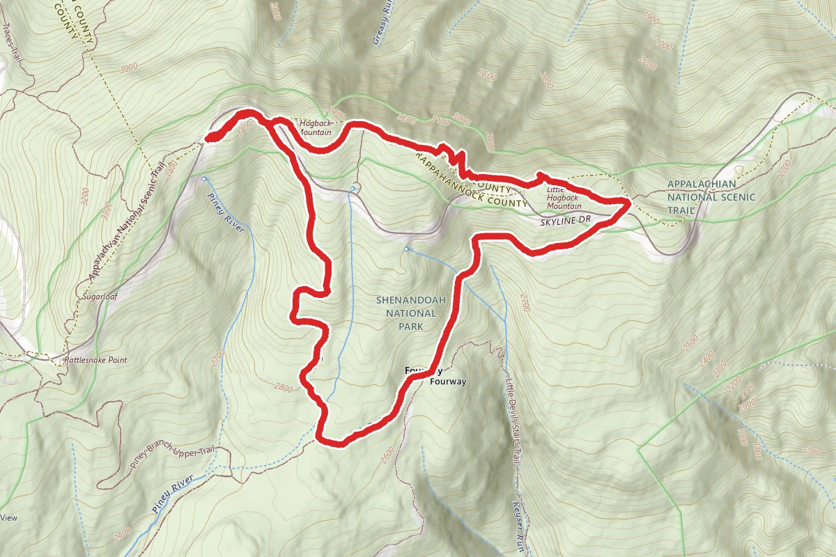 Sugarloaf to Keyser Run to Hogback Mountain Loop