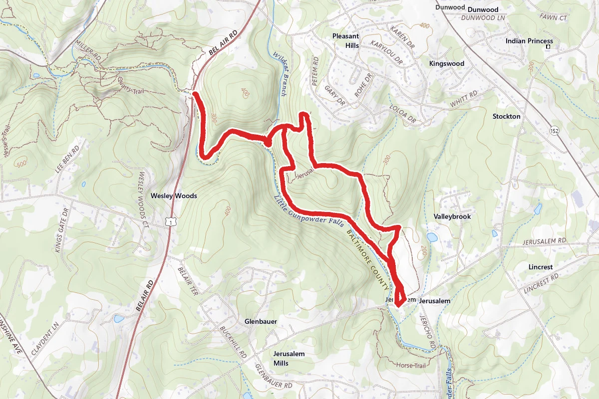 Little Gunpowder Trail to Jerusalem Mills Trail Loop