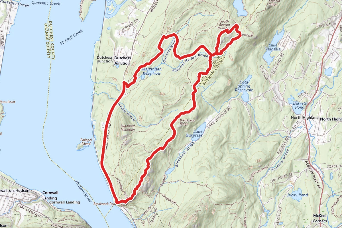 Beacon Fire Tower via Breakneck Ridge, Wilkinson and Notch Trails