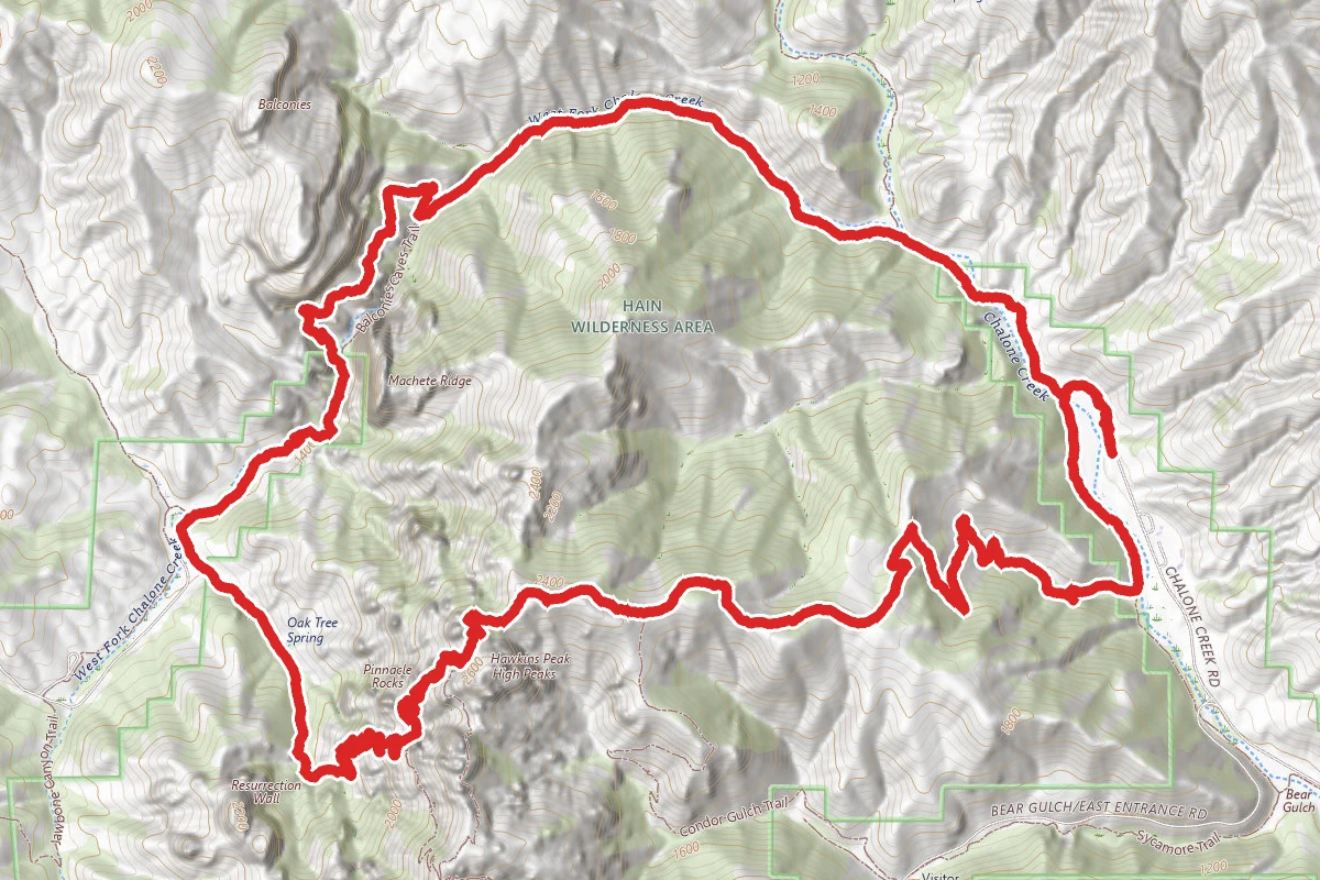 Old Pinnacles, Balconies Cliffs, Juniper Canyon, High Peaks and Bench Trail Loop