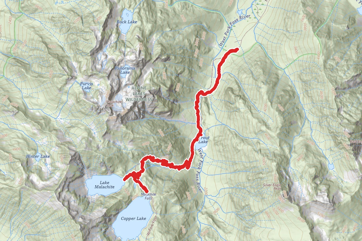 Trout Lake, Copper Lake, Lake Malachite