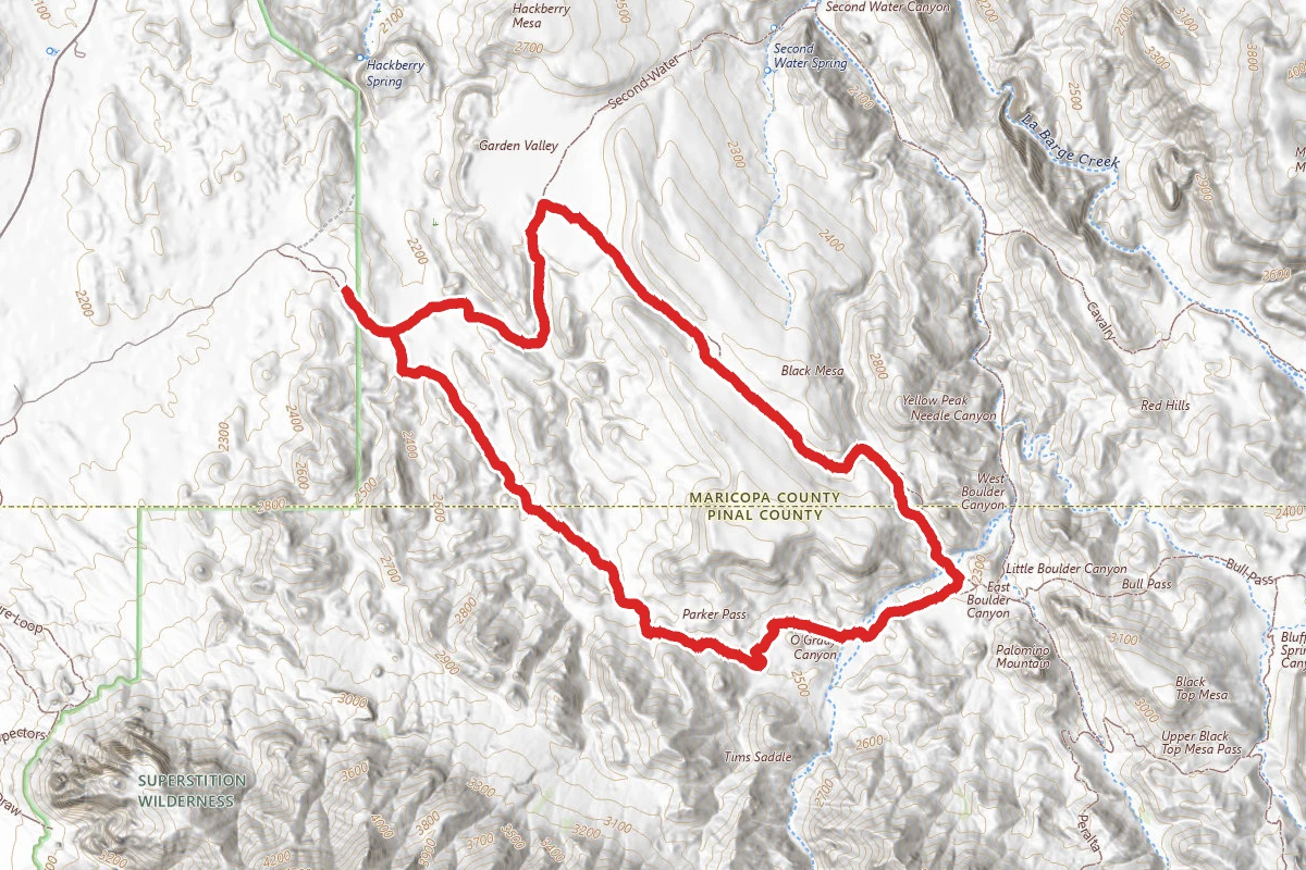 Black Mesa Trail and Dutchman Trail Loop