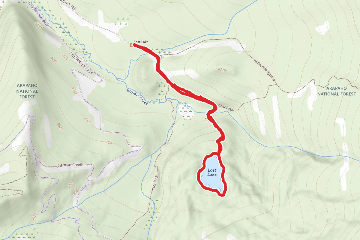 Lost Lake Trail from Wolverine Bypass