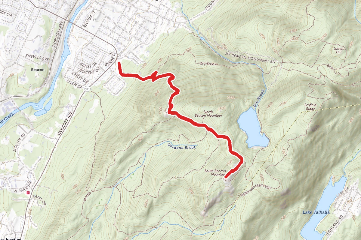 South Beacon Mountain via Casino Trail (Red)