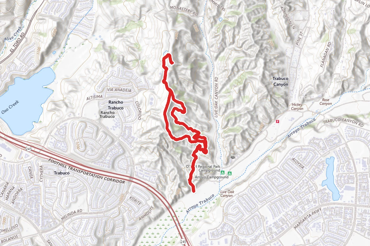 Live Oak Trail, Vista Point, and Coyote Canyon Trail