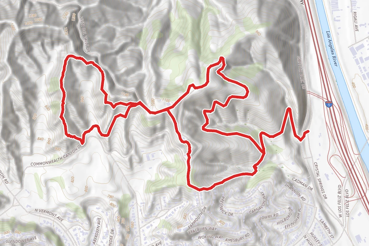 Coolidge to Vista Del Valle to Hogback to Riverside Loop