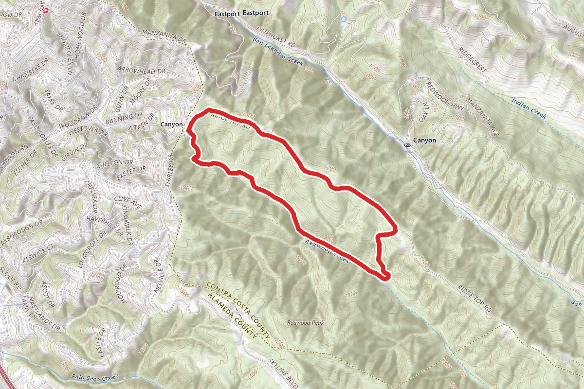 Stream, Prince and East Ridge Trails Loop