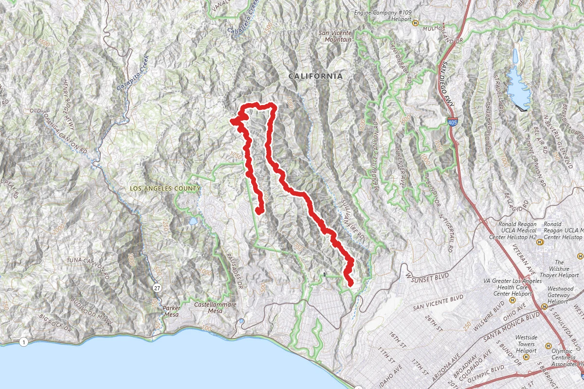 Will Rogers to Temescal Peak to Split Rock Spur
