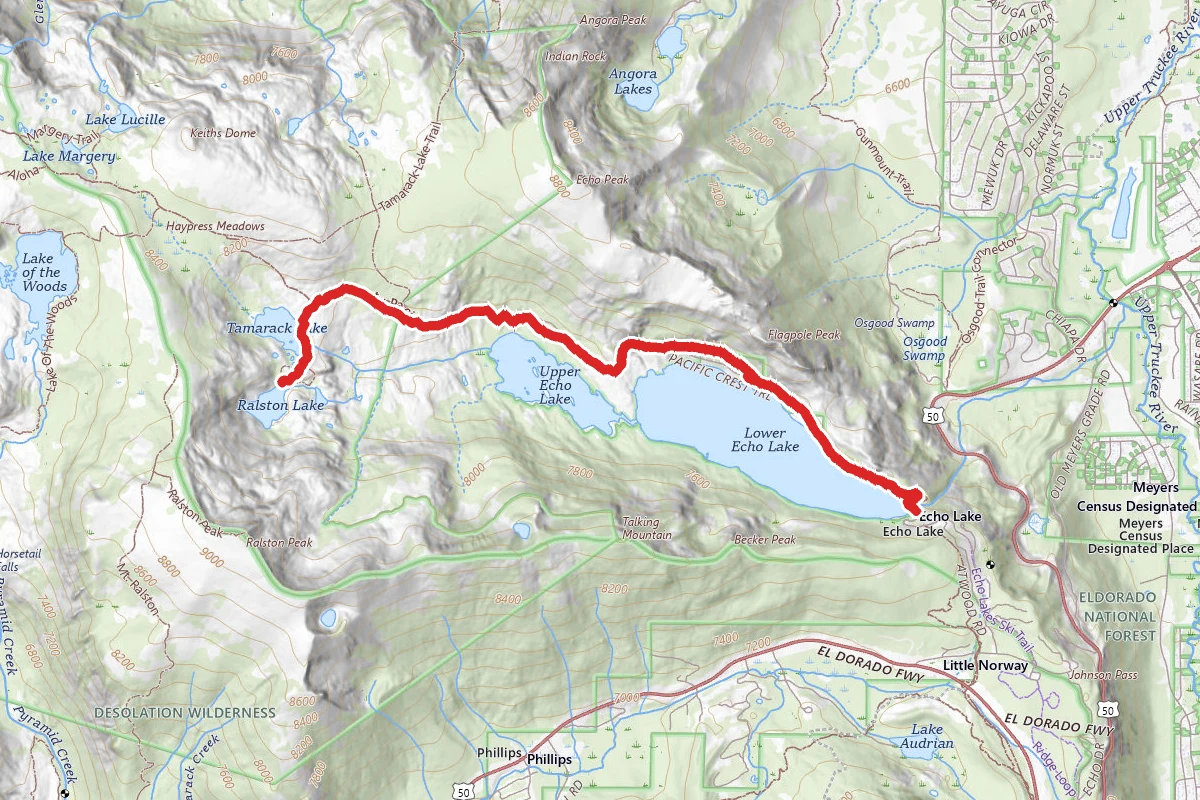 Ralston Lake via Pacific Crest Trail