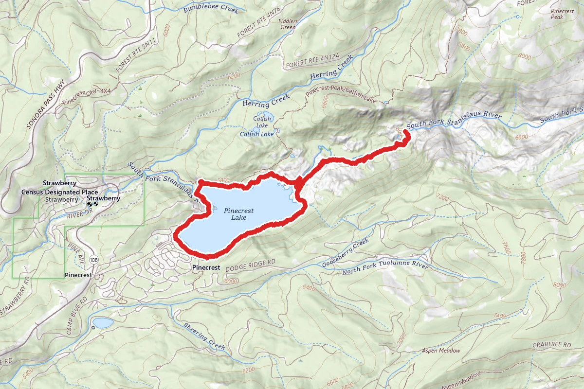 Cleo's Bath Trail via Pinecrest Lake Loop