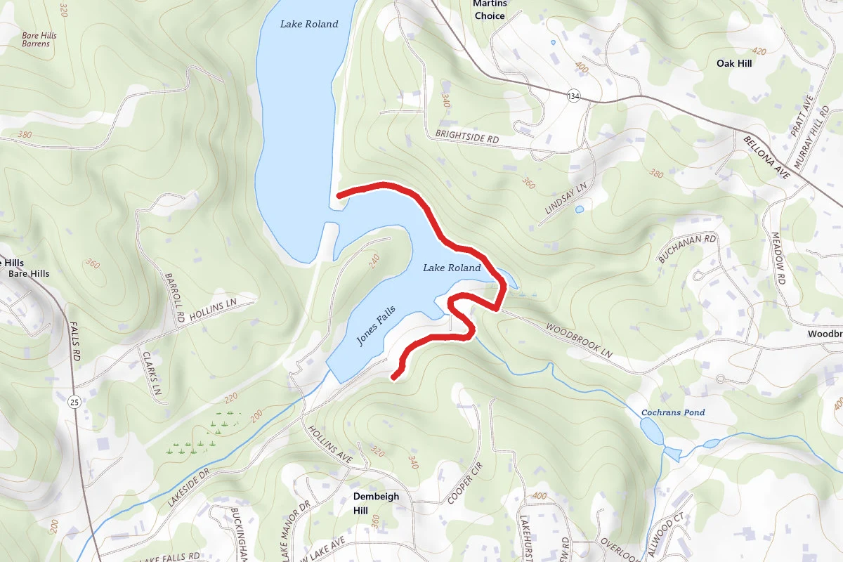 Lake Roland Park Pink Trail