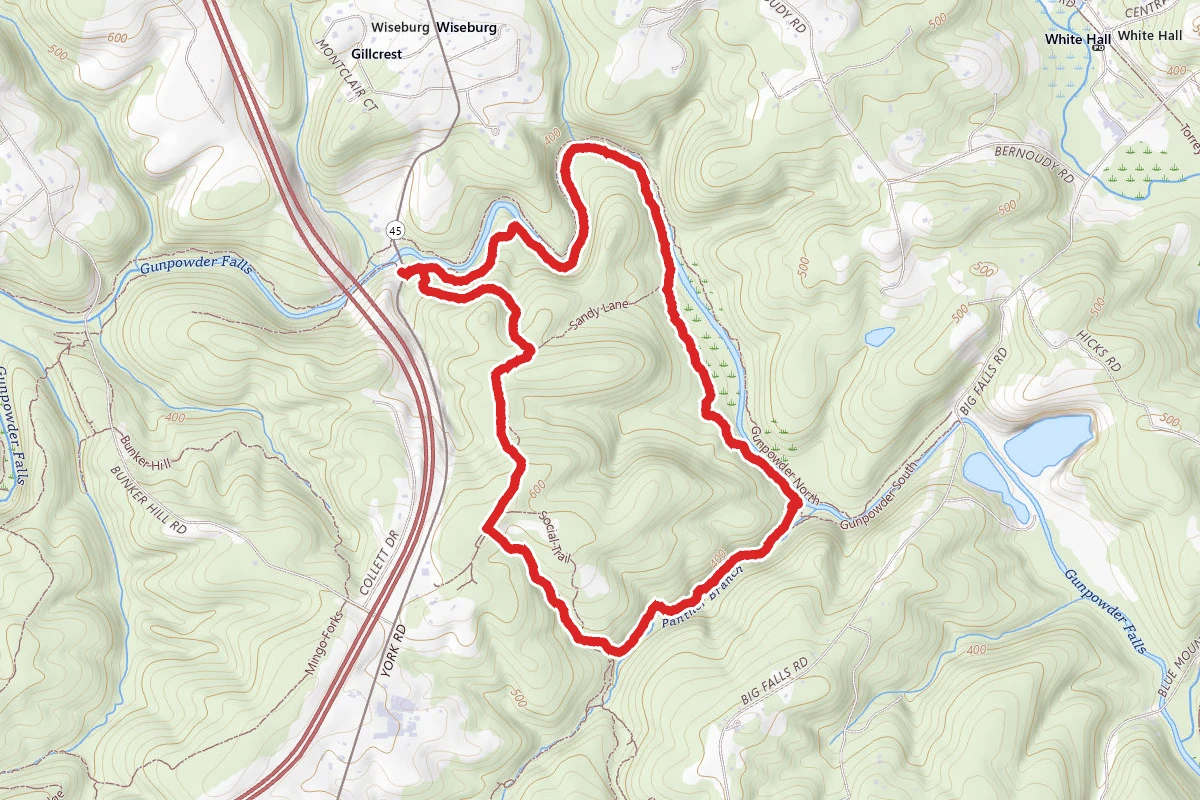 Panther Trail to Gunpowder South Trail Loop