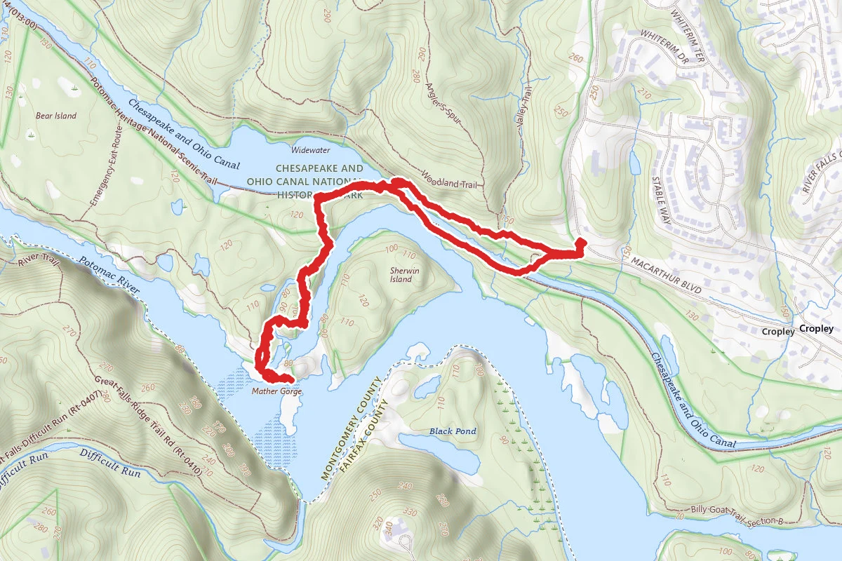 Potomac River Overlook via Billy Goat Trail