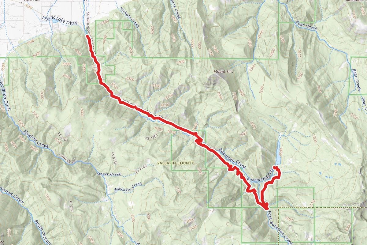 Mystic Lake via Bozeman Creek Trail