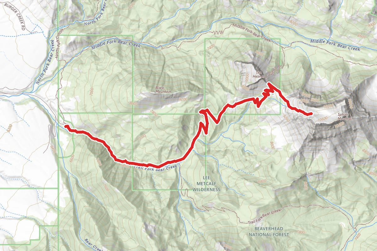 Helmet and Sphinx Mountain Trail
