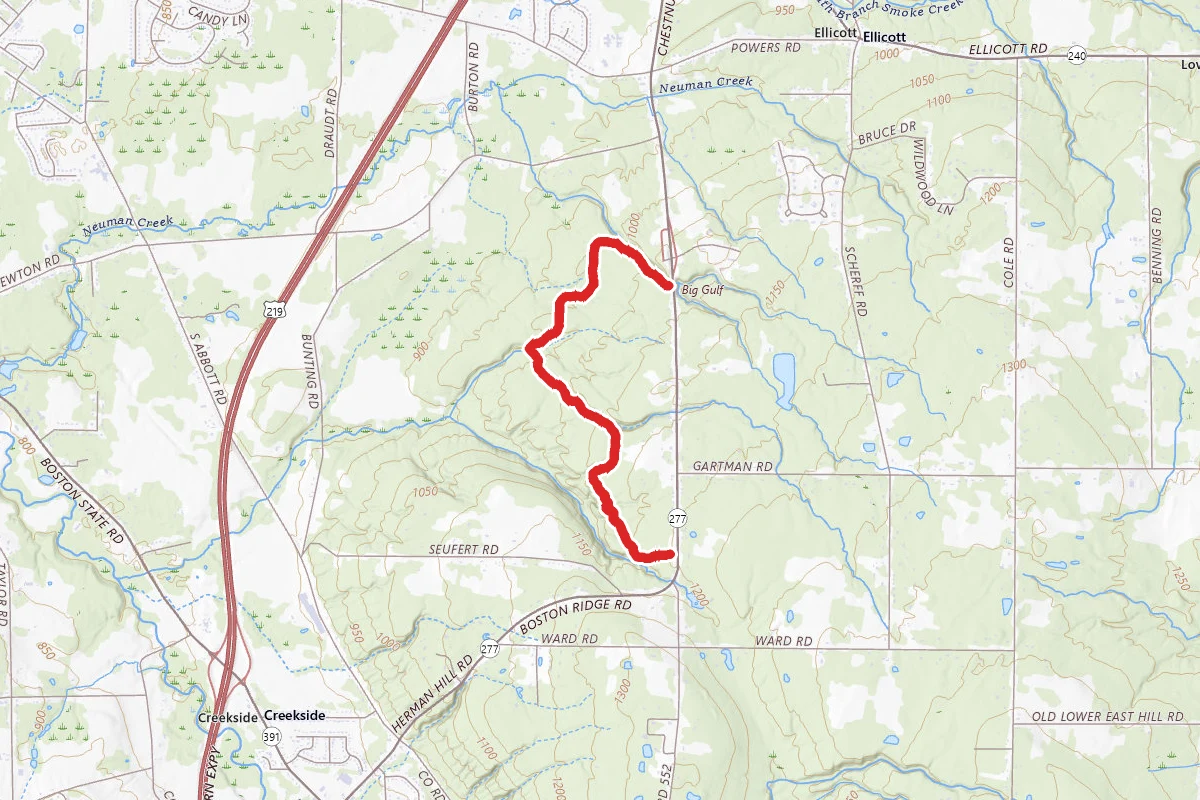 Boy Scout Trail via Ward Hill Trail