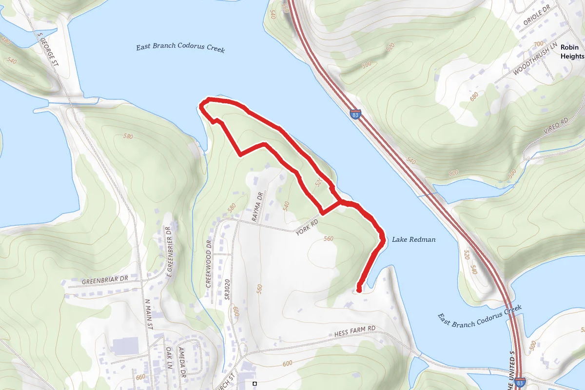 Lake Redman Trail 3 to 3A Loop