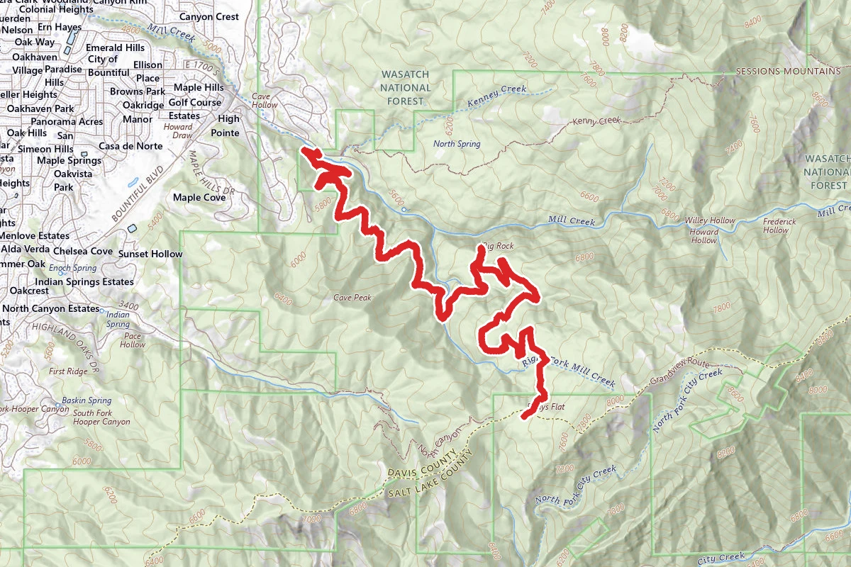 Muller Park Trail to Rudy's Flat