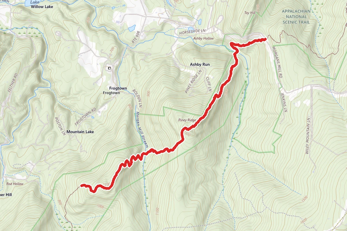 Ashby Hollow via Appalachian Trail