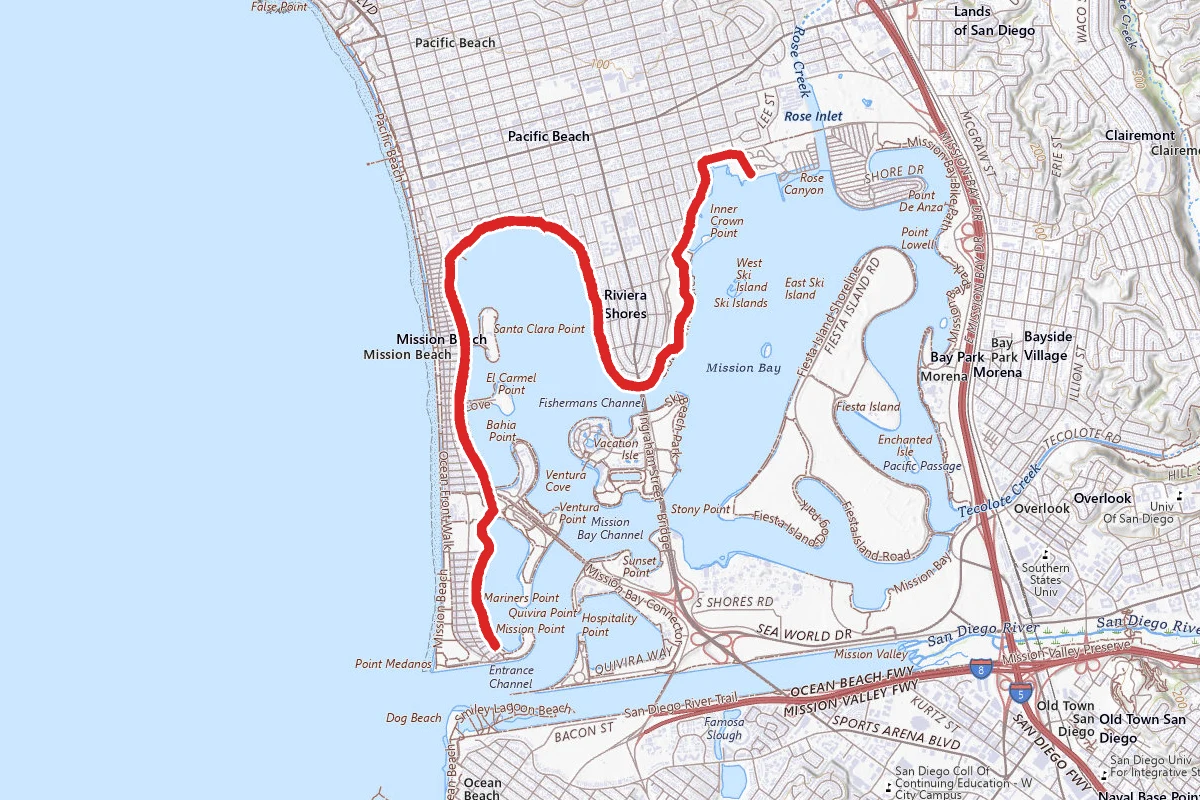 Campland to Crown Point and Bayside Walk