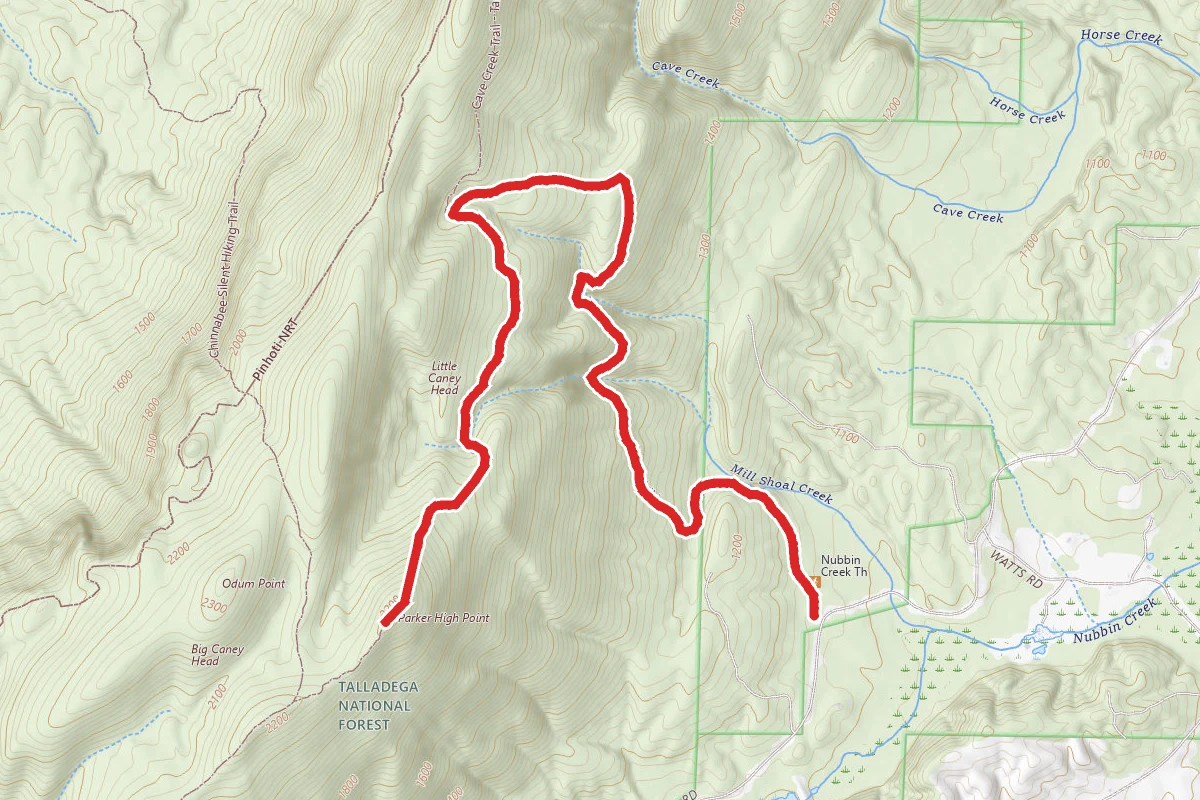 Nubbin Creek to Parker High Point Trail