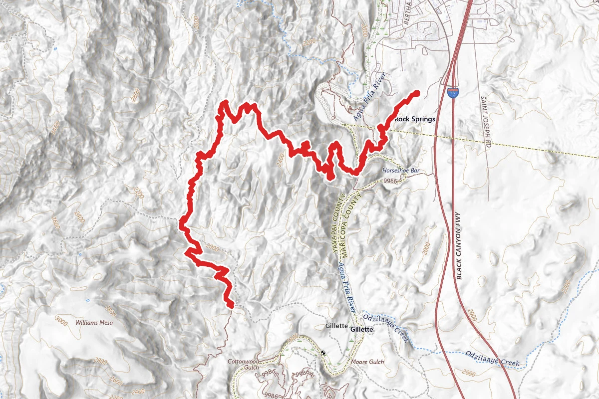 Cottonwood Gulch via Black Canyon Trail