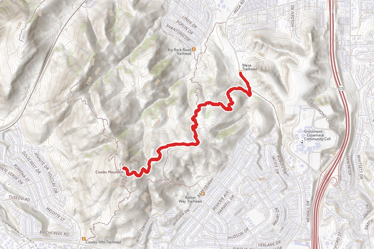 Cowles Mountain via Mesa Trail