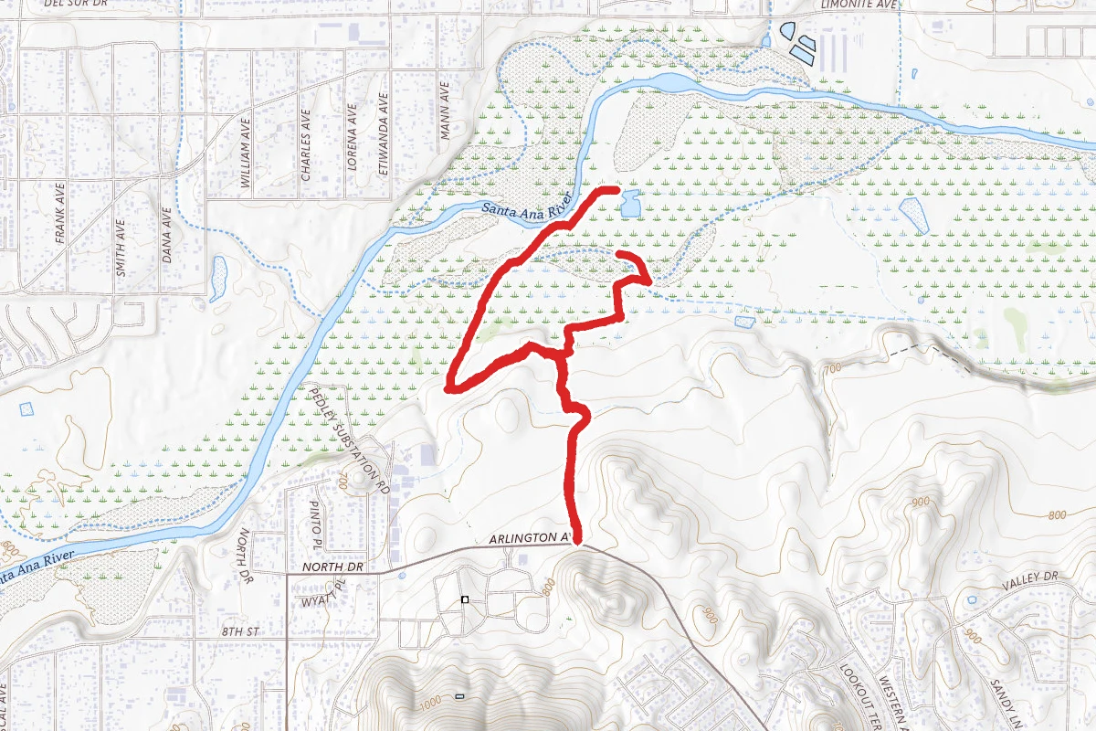 Norco Santa Ana River, Piute and Tomahawk Trail