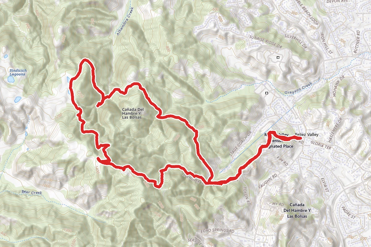 Blue Oak Trail and Spengler Trail Loop to Tabletop
