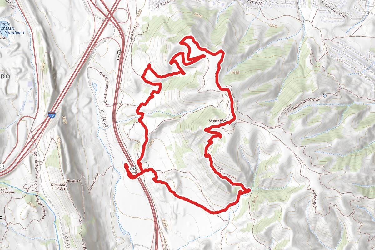 Rooney Valley Trail to Box O'Rox Trail Loop