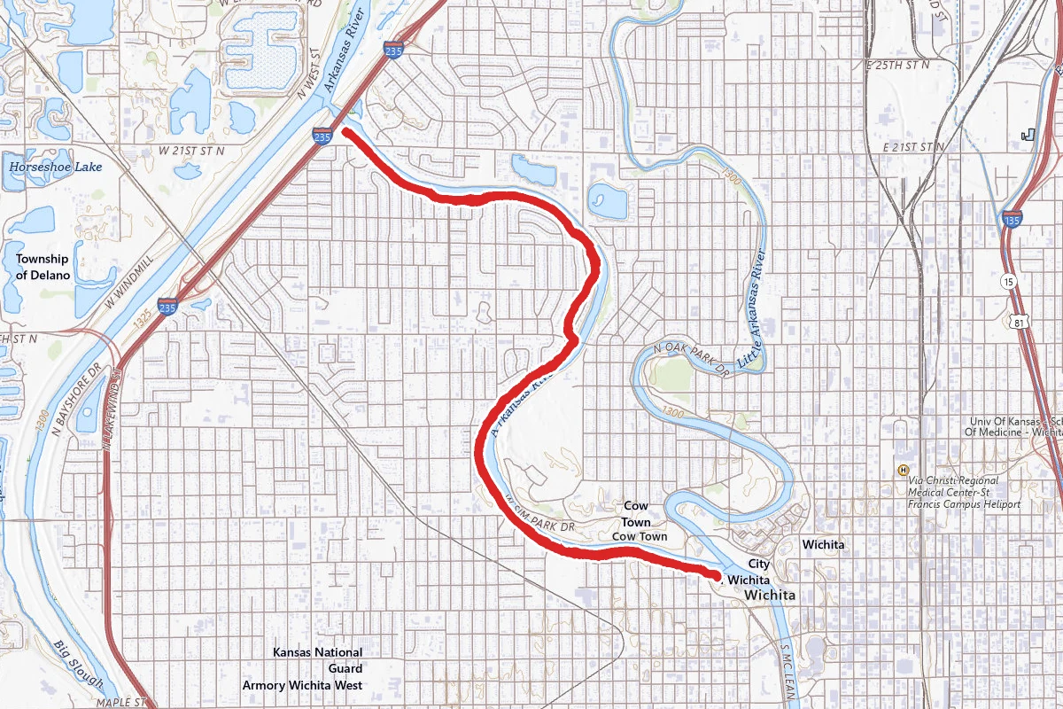 Arkansas River Trail from Exploration Place