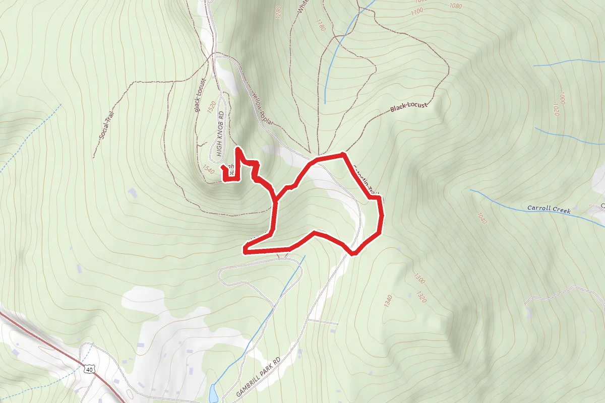 Red Trail Out of Campground