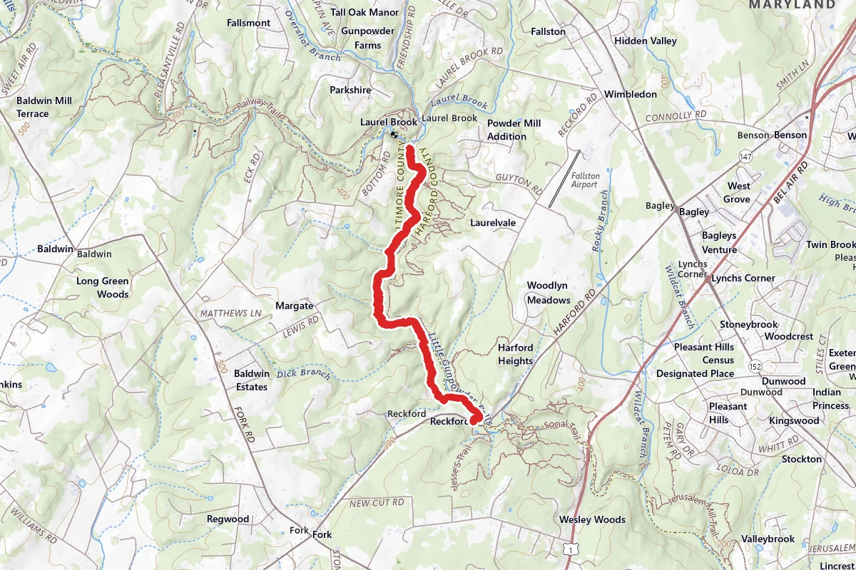 Little Gunpowder Falls Trail from Harford Road