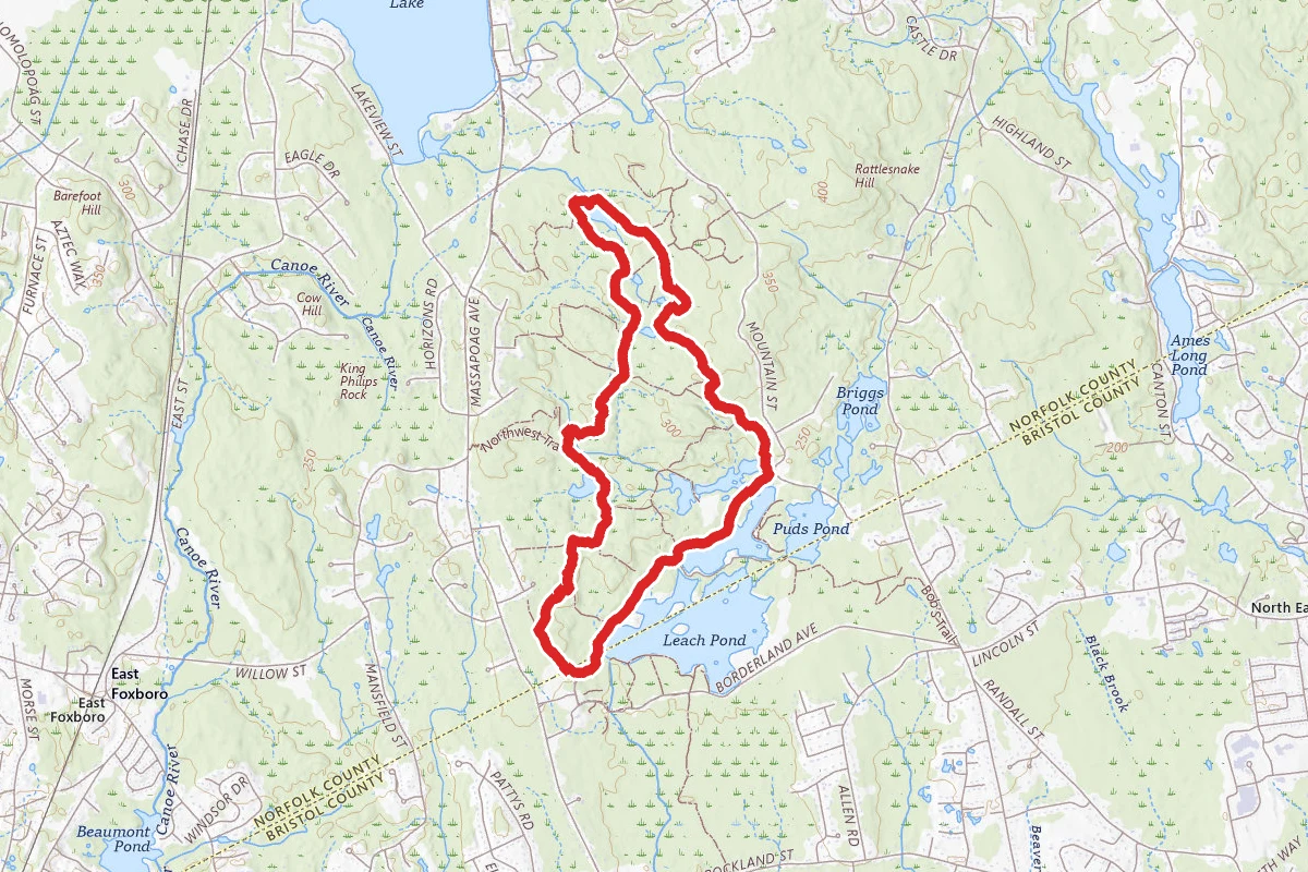 Bay Circuit Trail to Granite Hills Trail Loop