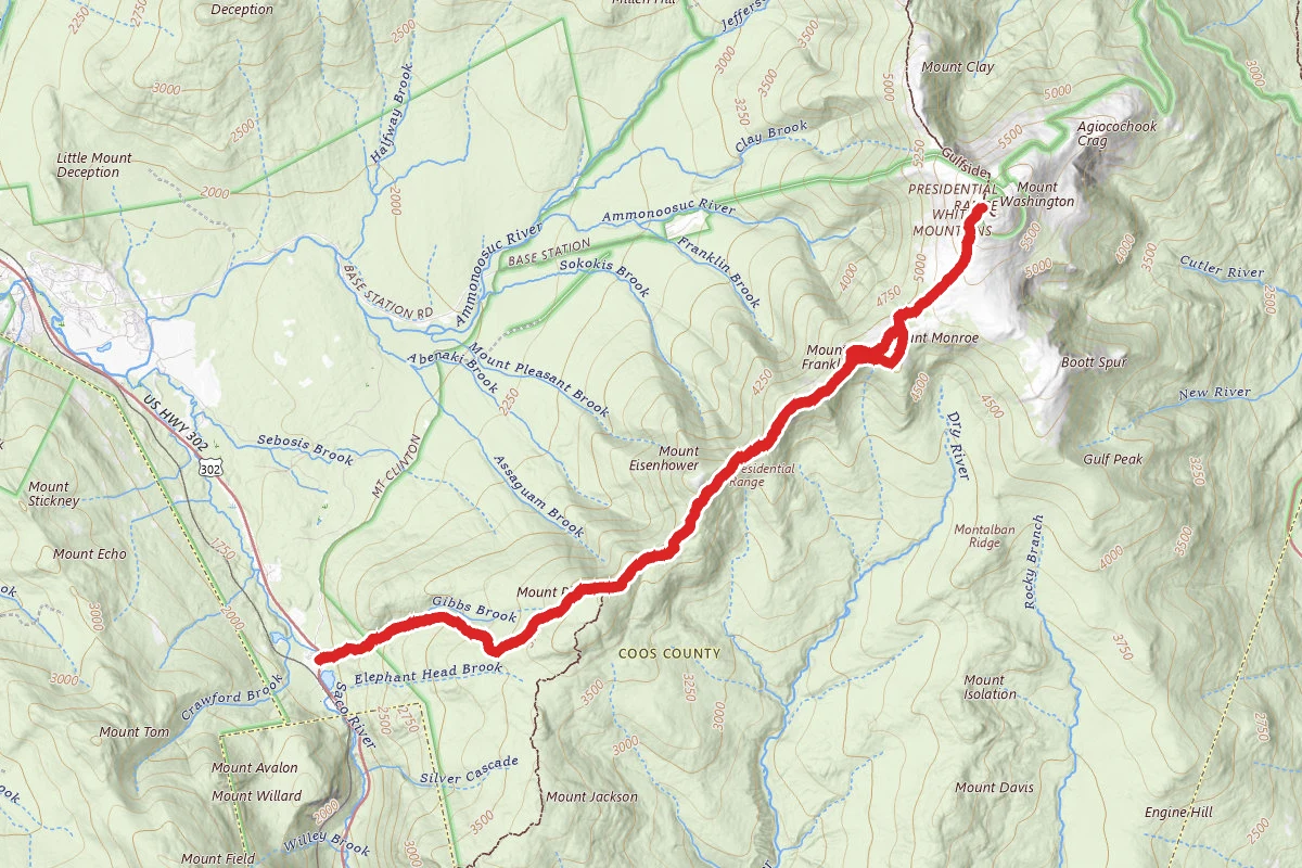 Mount Washington via Crawford Path Trail