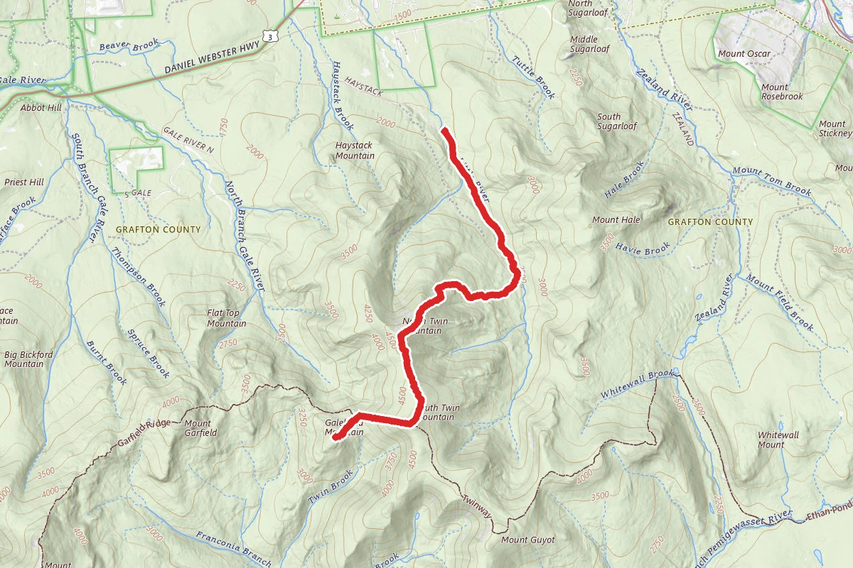 North Twin, South Twin, and Galehead Mountain
