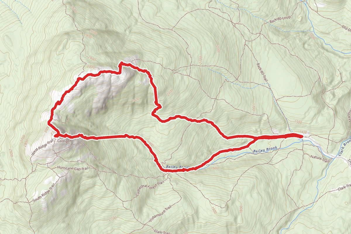 Holt Trail and Manning Trail Loop to Mount Cardigan